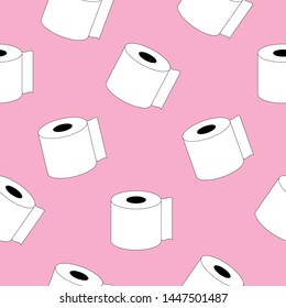 paper towel icon pattern seamless background. Editable outline paper towel icon.