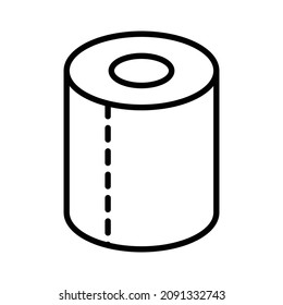 Paper towel icon. Toilet pictograms for web. Line stroke. Isolated on white background. Vector eps10