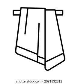 Paper towel icon. Toilet pictograms for web. Line stroke. Isolated on white background. Vector eps10