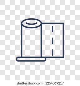 paper towel icon. Trendy linear paper towel logo concept on transparent background from Hygiene collection