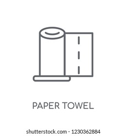 paper towel linear icon. Modern outline paper towel logo concept on white background from Hygiene collection. Suitable for use on web apps, mobile apps and print media.