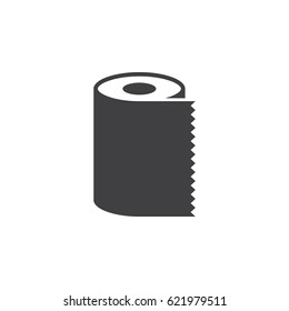 Paper Towel Napkin Roll Icon On The White Background