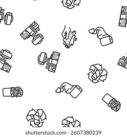 paper towel roll kitchen vector seamless pattern thin line illustration