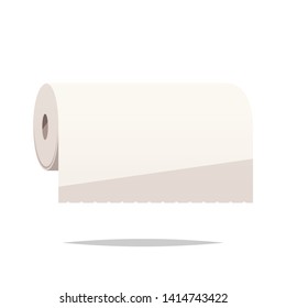 Paper towel roll vector isolated illustration