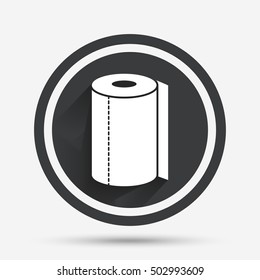 Paper towel sign icon. Kitchen roll symbol.