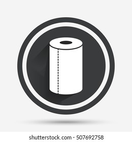 Paper towel sign icon. Kitchen roll symbol.