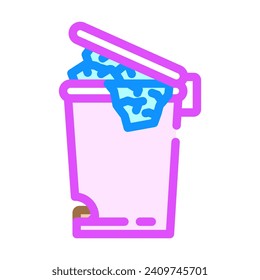 paper towel trash color icon vector. paper towel trash sign. isolated symbol illustration