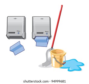Paper Towels and Mop Pail