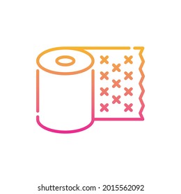 Paper towels vector gradient icon style illustration. EPS 10 file