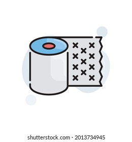 Paper towels vector outline filled icon style illustration. EPS 10 file 