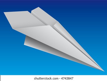 paper toy plane  on a  background