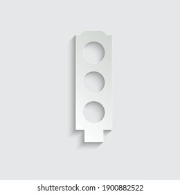 Papier-Ampel-Vektorsymbol