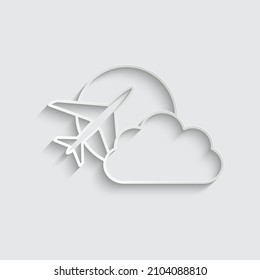 paper travel icon airlines logo vector 