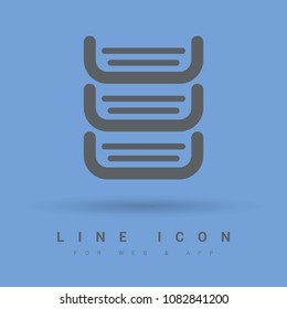 Paper tray minimal icon. Document box line vector icon for websites and mobile minimalistic flat design.