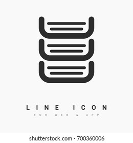 Paper tray minimal icon. Document box line vector icon for websites and mobile minimalistic flat design.