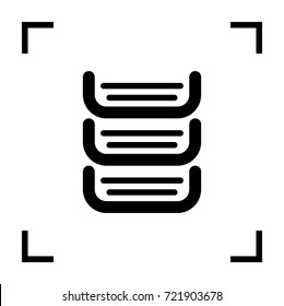 Paper tray minimal icon. Document box line vector icon for websites and mobile minimalistic flat design.