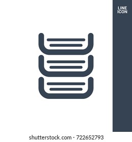 Paper tray minimal icon. Document box line vector icon for websites and mobile minimalistic flat design.