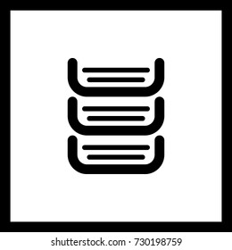 Paper tray minimal icon. Document box line vector icon for websites and mobile minimalistic flat design.