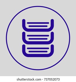 Paper tray minimal icon. Document box line vector icon for websites and mobile minimalistic flat design.