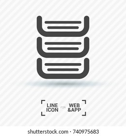 Paper tray minimal icon. Document box line vector icon for websites and mobile minimalistic flat design.