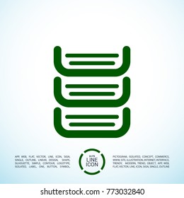 Paper tray minimal icon. Document box line vector icon for websites and mobile minimalistic flat design.