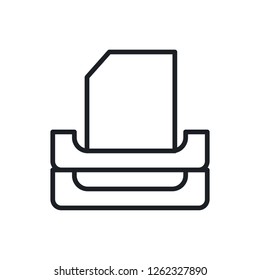 paper tray vector icon