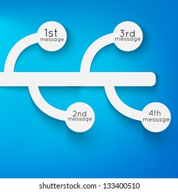 Paper tree with realistic shaddow and circles for your messages. Can be user for business presentations, web design,