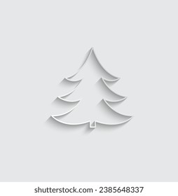 paper trees icon christmas tree forest sign