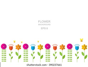 Paper Trendy Flat Flower Background Vector Illustration EPS8. Modern blossom picture, template, pictogram, button for business, internet, design, decoration. 