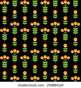Paper Trendy Flat Flower Seamless Pattern Vector Illustration EPS10