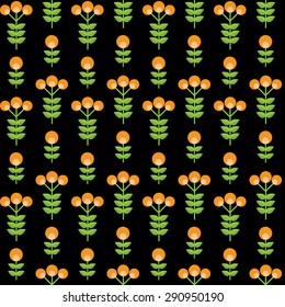 Paper Trendy Flat Flower Seamless Pattern Vector Illustration EPS10