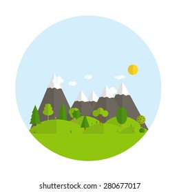 Paper Trendy Flat Nature Background Vector Illustration EPS10