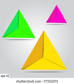 Paper triangle background vector illustration