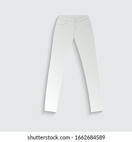 paper trousers vector icon. clothes clothing icon dress 