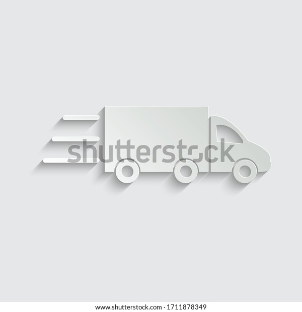 Paper truck icon.\
delivery icon vector