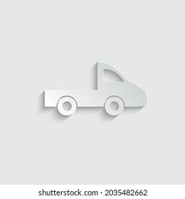 paper truck icon vector carriage  automobile sign