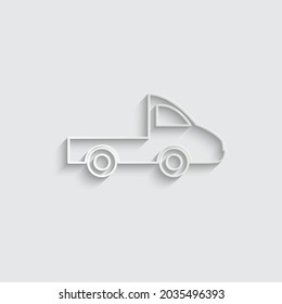 paper truck icon vector carriage  automobile sign