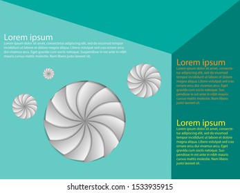 Paper Turbine Vector for Cover page with copy space, Abstract Tubine Paper background
