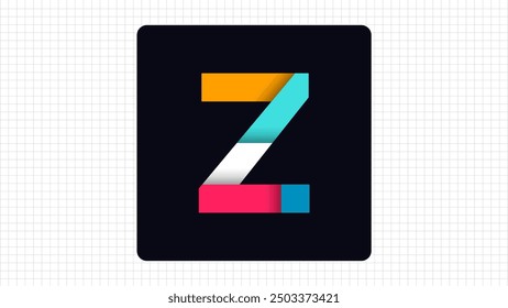 Logotipo creativo de la letra Z, signo colorido elegante del logotipo de la letra Z, símbolo del logotipo del carácter de Z