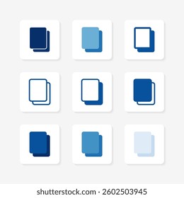 paper UI isolated icons set