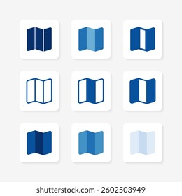paper UI isolated icons set