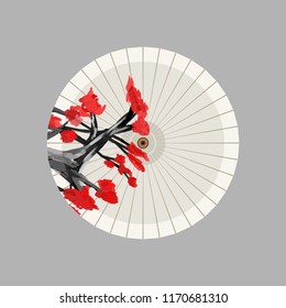 Paper Umbrella vector Illustration