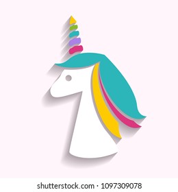a paper unicorn on the light background