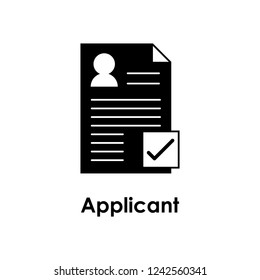 paper, user, applicant icon. Element of business icon for mobile concept and web apps. 