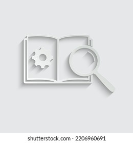 Paper User Manual Icon Black Vector