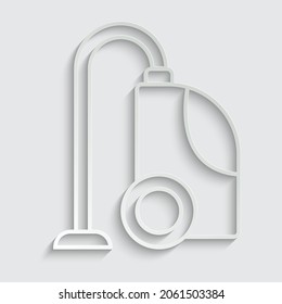 paper vacuum cleaner  icon vector sign