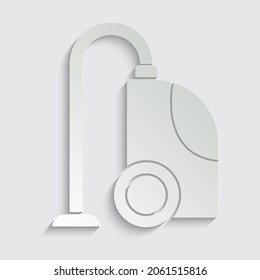 paper vacuum cleaner  icon vector sign