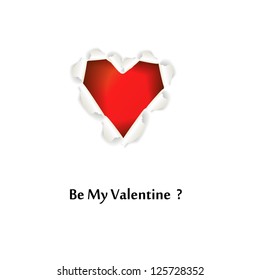 paper valentine  heart card