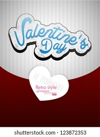 Papier Valentinstag, Vektorhintergrund
