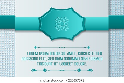 Paper vector background. Label retro design. There is place for your text.